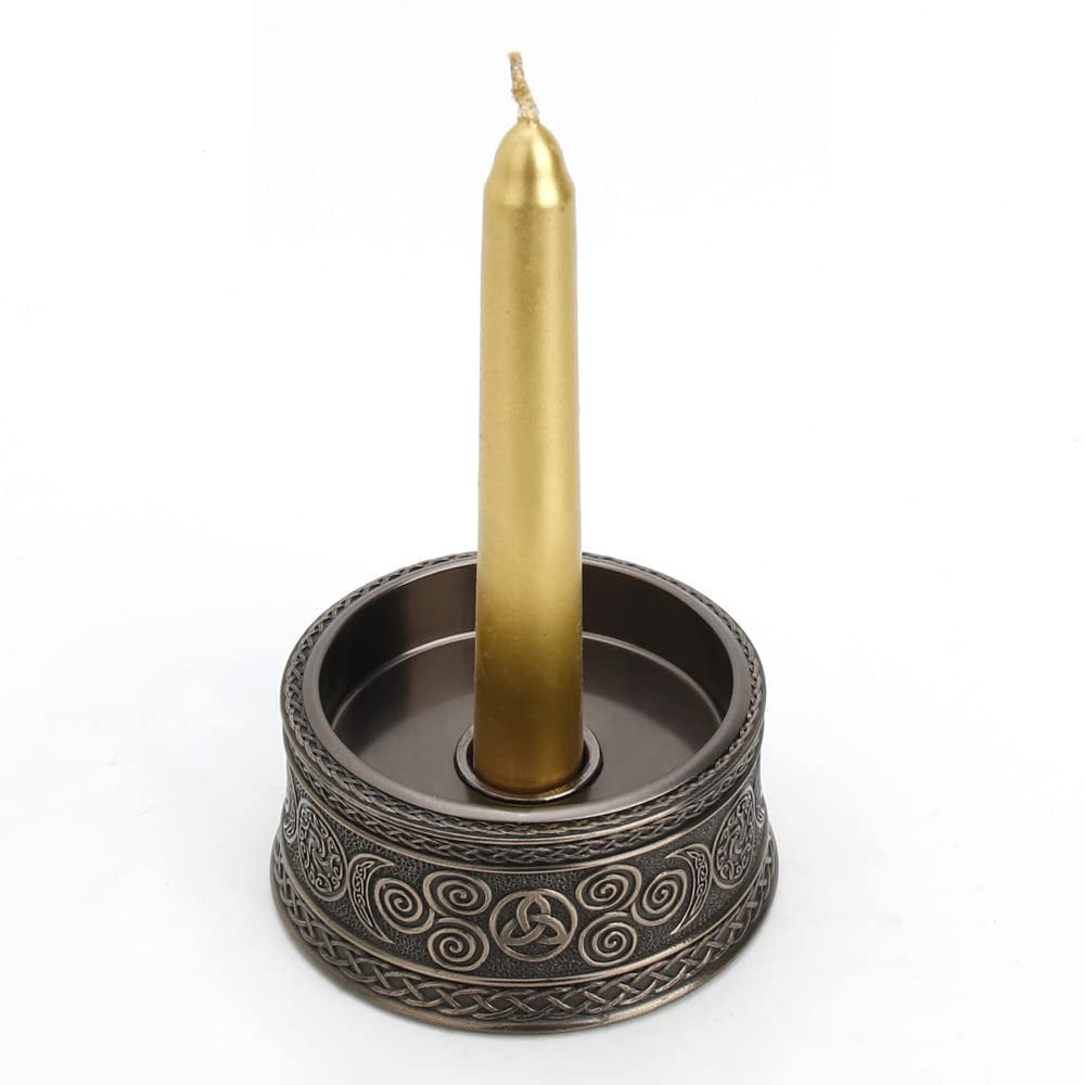 Veronese Design 2 3/8" Tall Celtic Knot Triple Moon Goddess Sigil Votive Candle Holder