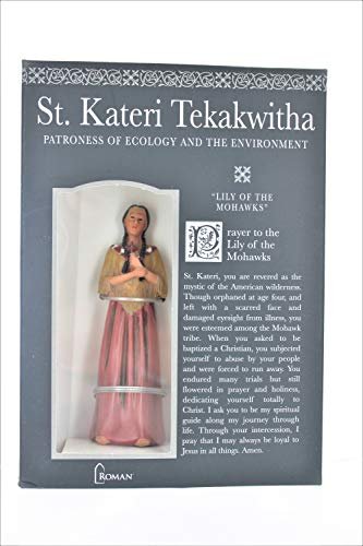 Roman Giftware Inc., Patrons & Protectors, 3.75" H ST Kateri TEKAKWITHA,Religious, Inspirational, Durable (3x1x3)