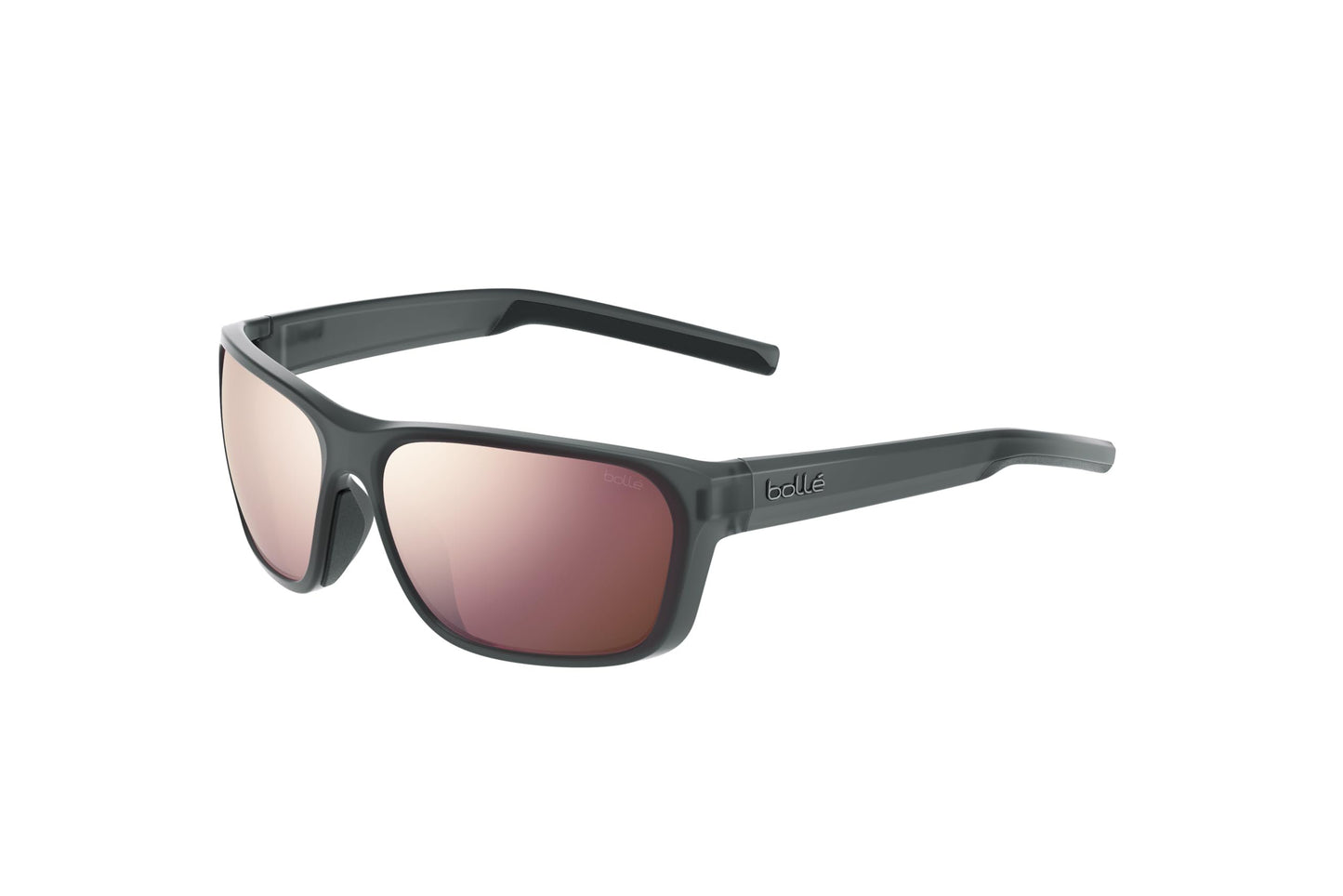 bollé BS022004 Strix Sunglasses, Black Crystal Matte - HD Polarized Brown Pink,Small
