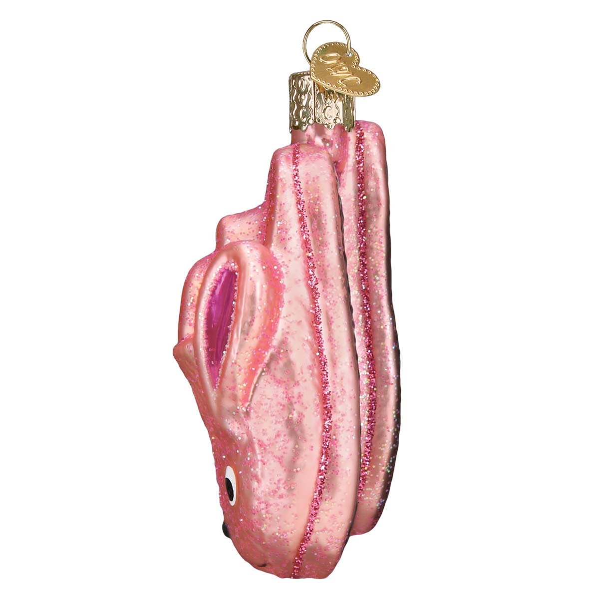 Old World Christmas Bunny Slippers Glass Blown Ornaments for Christmas Tree