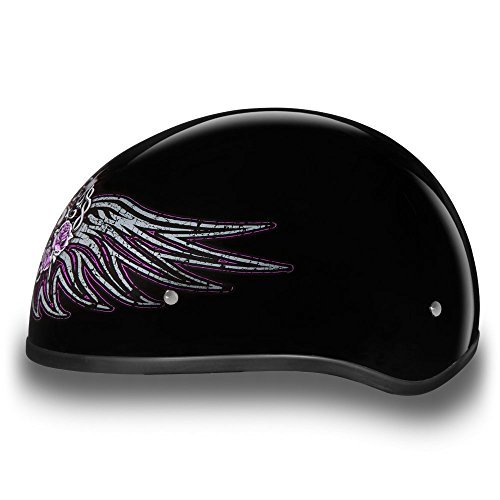 Daytona Helmets Half Skull Cap Motorcycle Helmet – DOT Approved [Graphics]…