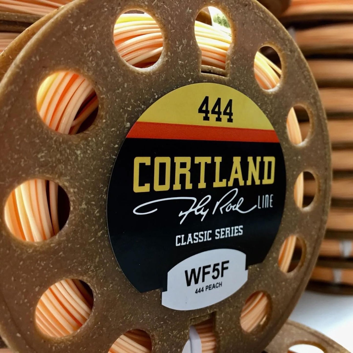 CORTLAND 444 Peach Fly Fishing Line with Front Welded Loop - 90 FT Durable Easy Casting Ultra Supple High Floating Classic Series Fly Rod Line for Freshwater