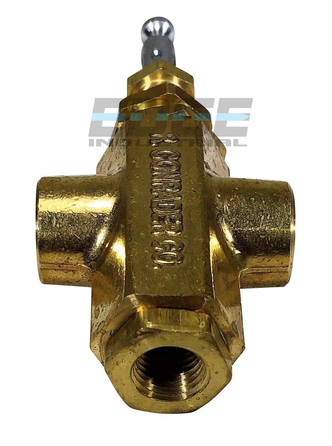 PILOT CROSS UNLOADER VALVE MOUNTING BOSS AIR COMPRESSOR, 1/4" FEMALE NPT FNPT (140-175 PSI)