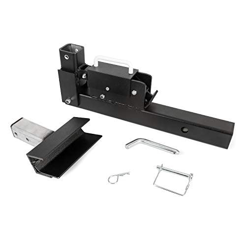 GREAT DAY Tote Caddy Trash Can Transporter - Fits Truck/Auto/Golf Cart/ATV With 2in Hitch Receiver - 200 lbs Weight Capacity - Black Powder-Coated Finish, TC5000