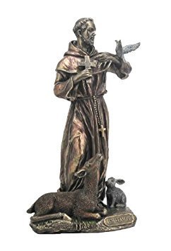 WU Saint Francis of Assisi Statue Sculpture (Cold Cast Bronze)