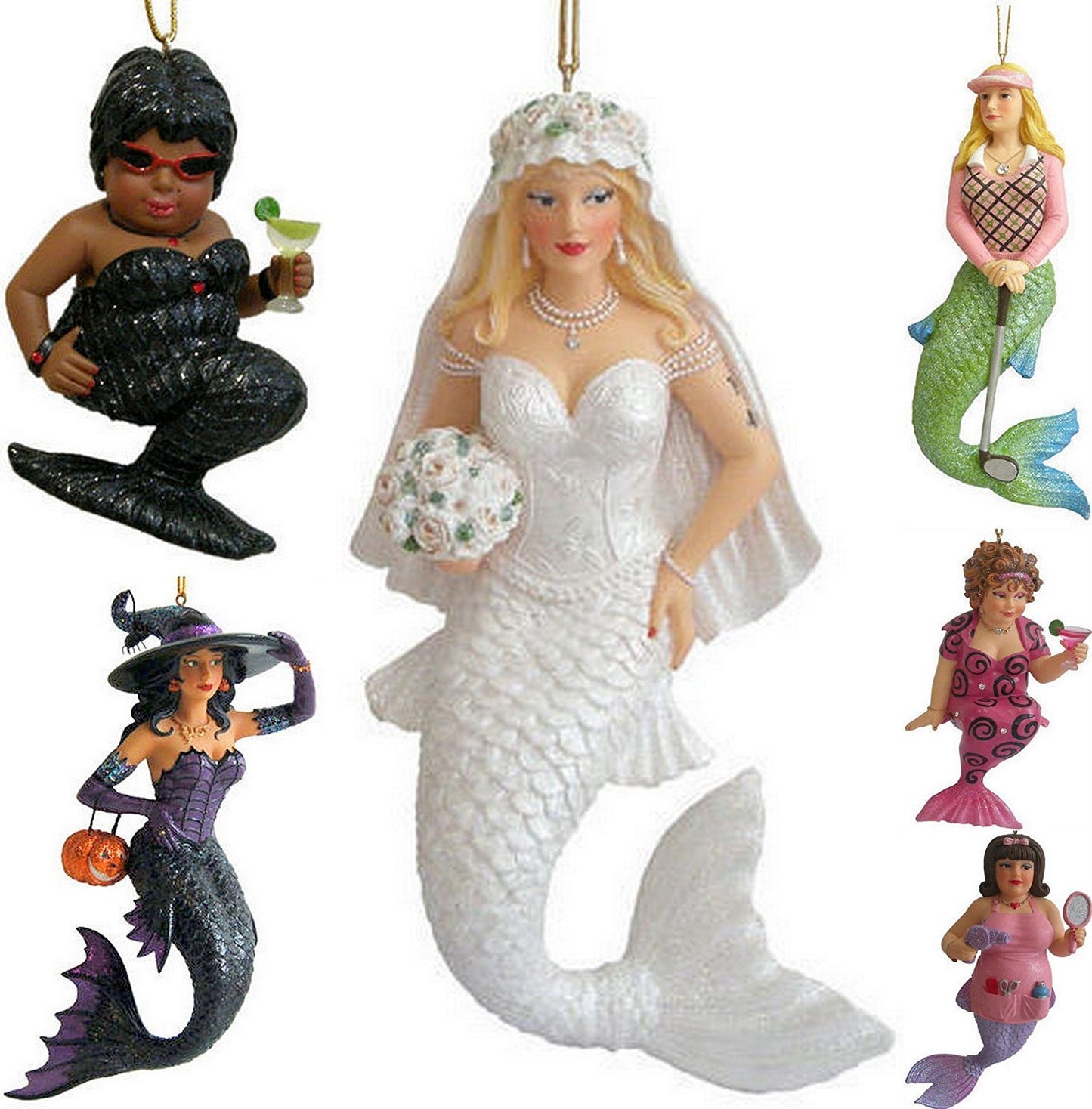 December Diamonds Mermaid Ornament Miss Margarita III Green