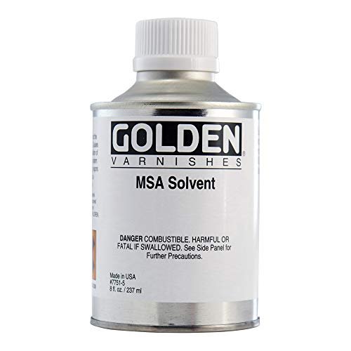 MSA Solvent by GOLDEN, 8 fl. oz. Can, Professional Acrylic Varnish