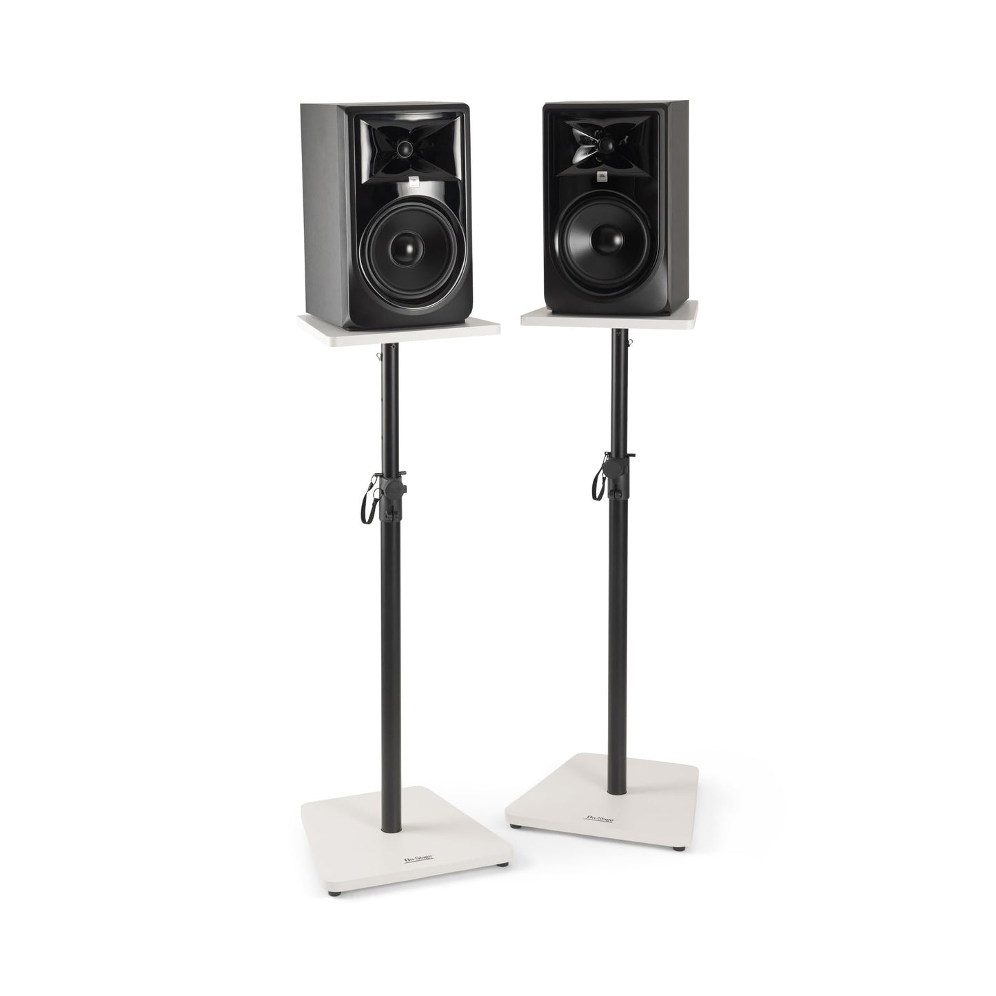 On-Stage SMS7500W Studio Monitor Stands, White