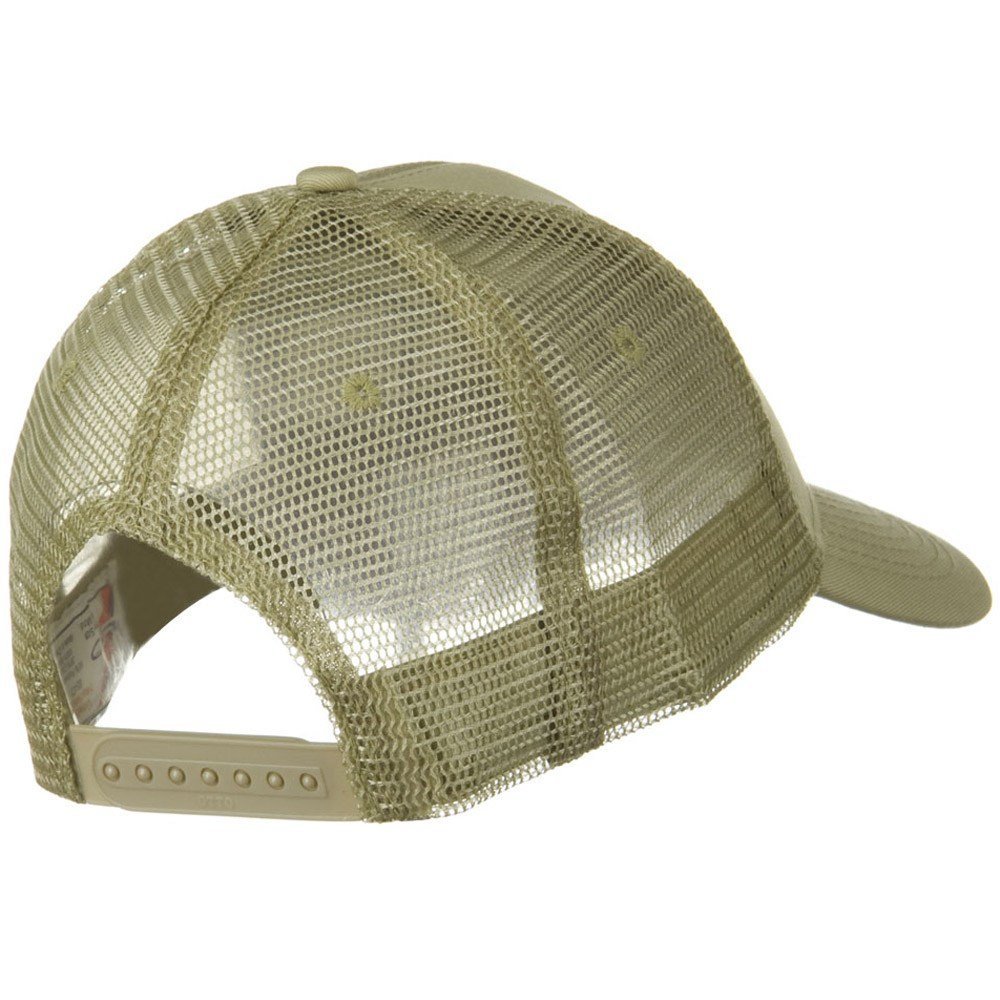 OTTO Solid Cotton Twill Low Profile Nylon Mesh Back Cap - Grey