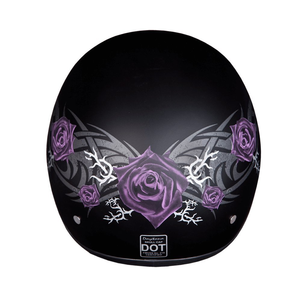 Daytona Helmets Half Skull Cap Motorcycle Helmet – DOT Approved [Graphics]…
