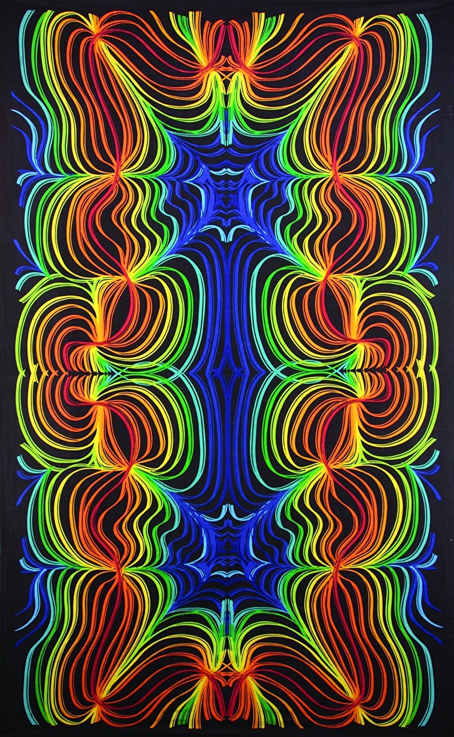 Sunshine Joy 3D Rainbow Ripple Tapestry Wall Hanging Trippy Table Cloth Magical Dorm Decor - Huge 60x90 Inches