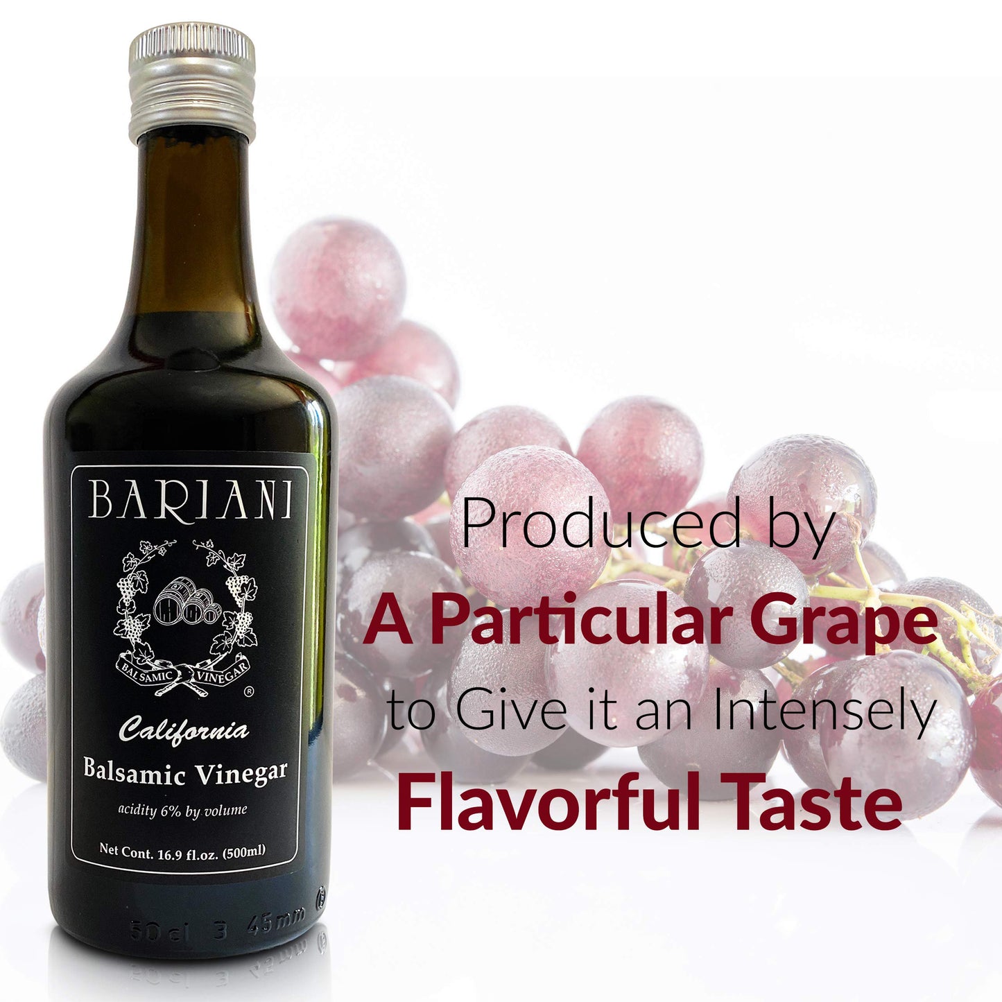 Bariani Organic Balsamic Vinegar of California 16.9 fl.oz - Natural and Semi-Sweet