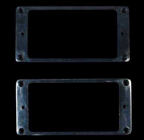 Humbucking Pickup Ring Set Neck/Bridge No-Slant Black