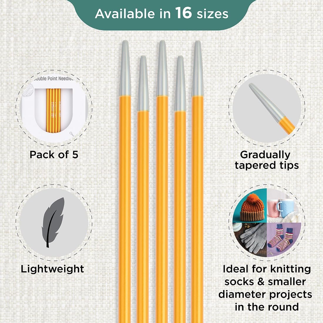 KnitPro Zing Double Pointed Needles 8" (20cm)