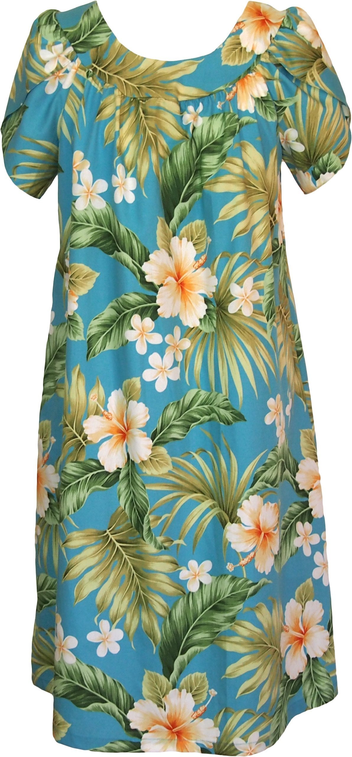 RJC Women's Tropical Summer Hibiscus Muumuu Dress