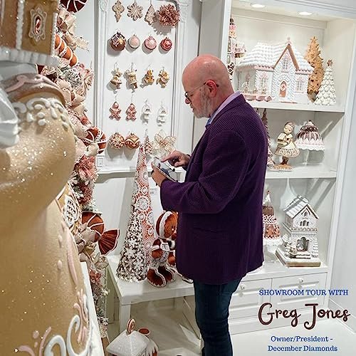 December Diamonds Gingerbread Village Gingerbread Cookie House Figurine with Led Music - Christmas Decoration, Home Decor