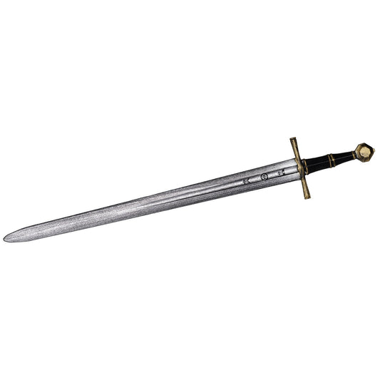 UNDERWRAPS Stamped Foam Sword Long - Medieval Swords for Kids, Renaissance Cosplay Weapons, Knight Costume Accessories, Prop Foam Swords for Play Fighting