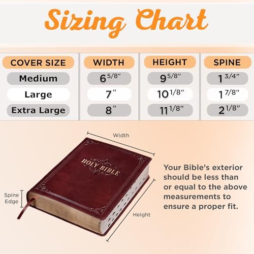 Christian Art Gifts Men's Classic Bible Cover Be Strong and Courageous Joshua 1:9, Brown Faux Leather