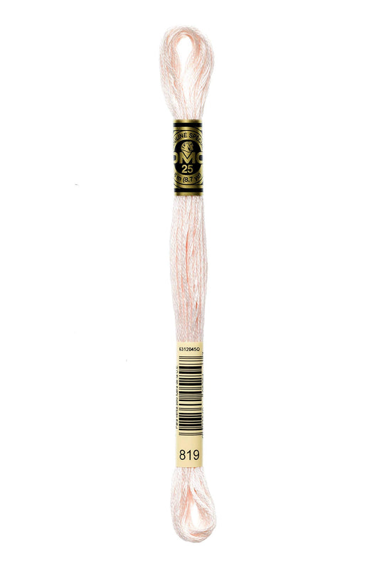 DMC 117-819 6 Strand Embroidery Cotton Floss, Light Baby Pink, 8.7-Yard