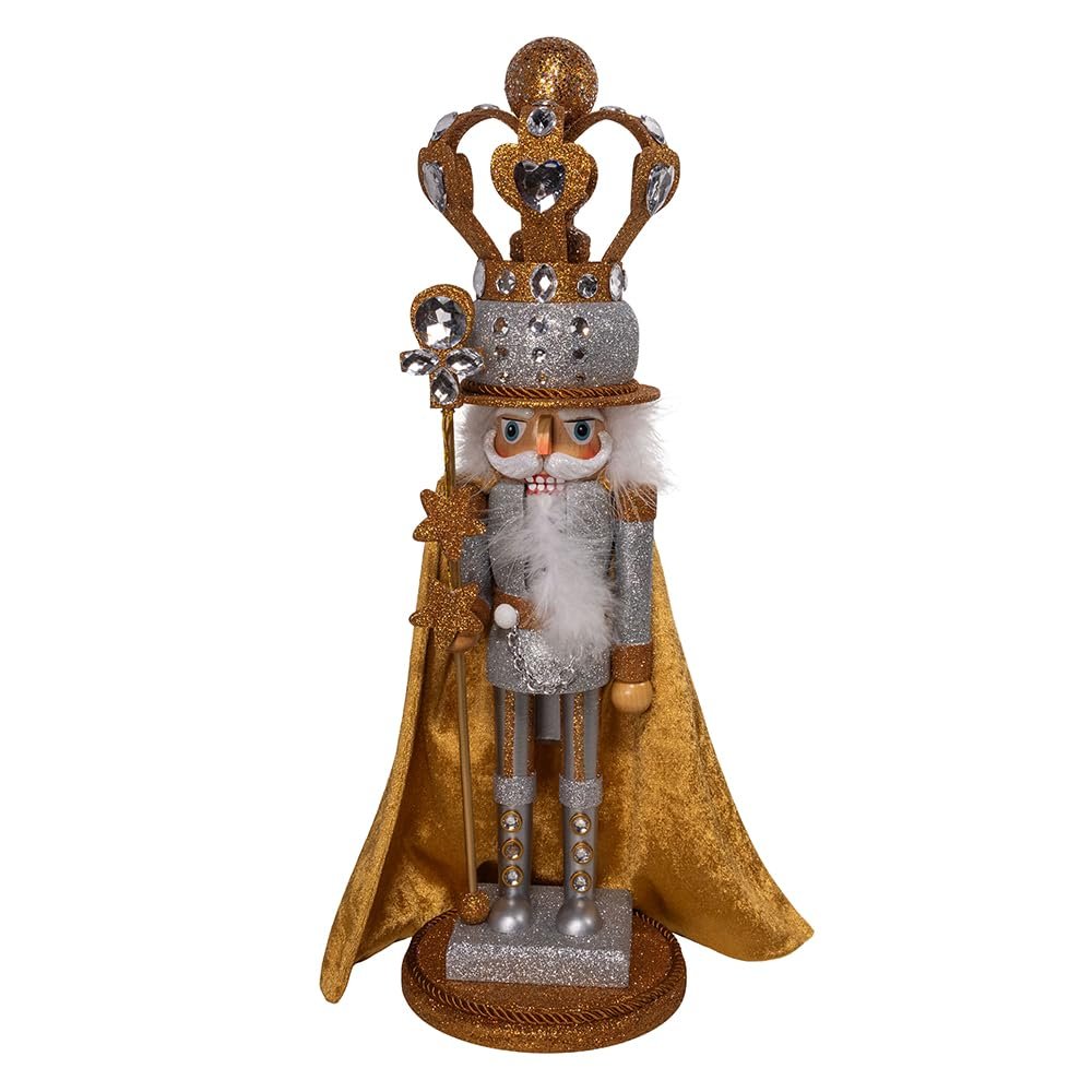 Kurt Adler 20-inch Hollywood Nutcrackers™ Silver & Gold King Nutcracker
