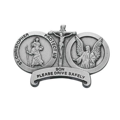 Visor clip Saint Chris and Angel