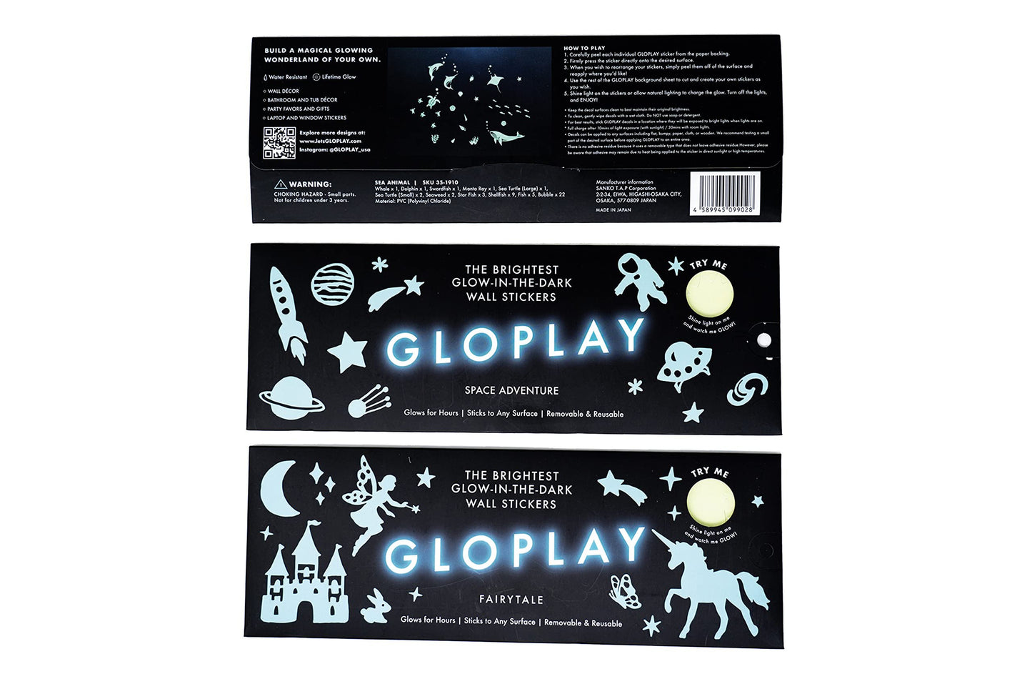 GLOPLAY On The Farm Series (36pcs/Pack), Glow in The Dark Educational Wall Stickers, The Eco-Friendly and Brightest Wall Stickers for Ceiling, Bathtime, Bedroom, Party, Decor