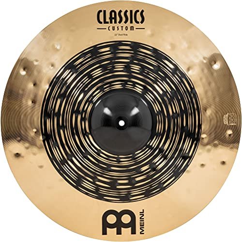 Meinl Cymbals Classics Custom Dual 22" Ride Cymbal, Dark and Brilliant Finish — Made in Germany — for Rock, Metal and Fusion, 2-Year Warranty (CC22DUR)