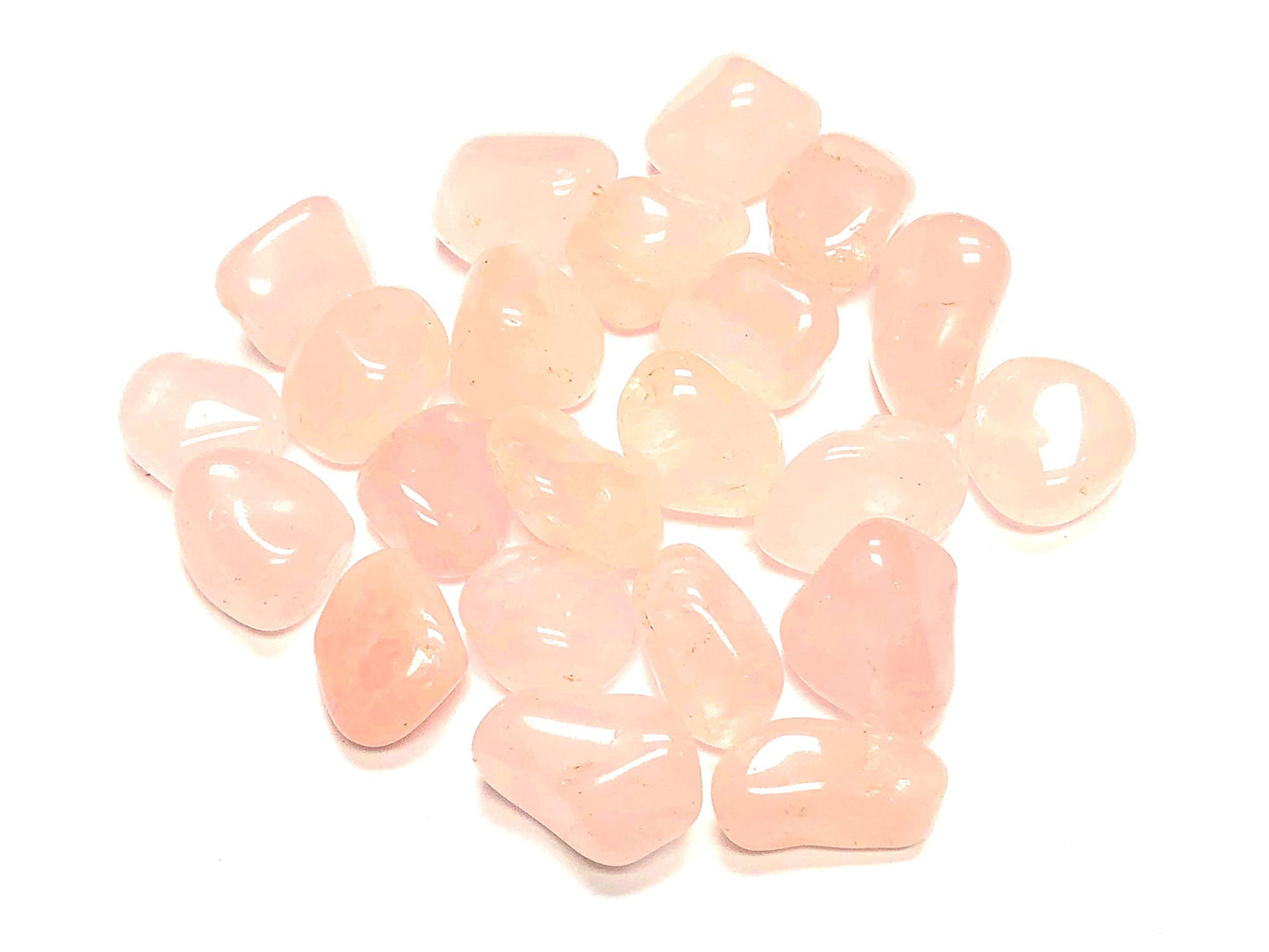 Zentron Crystal Collection Tumbled Rose Quartz Stones Lot Large 1" Pieces (1/2 Pound)
