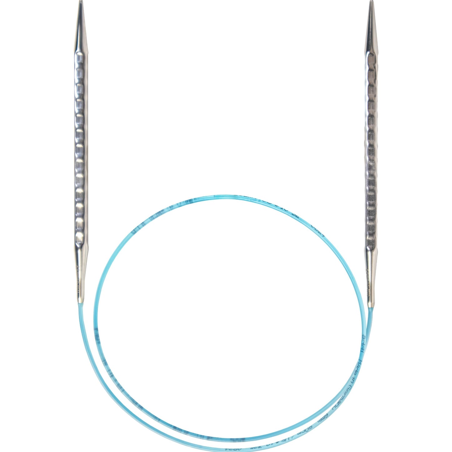skacel by addi Circular Knitting Needles, 40 Inch (100 cm) Rocket 2 (Squared) Round Brass Knitting Needle Pair with Nylon Cord, 4 mm (US Size 6)