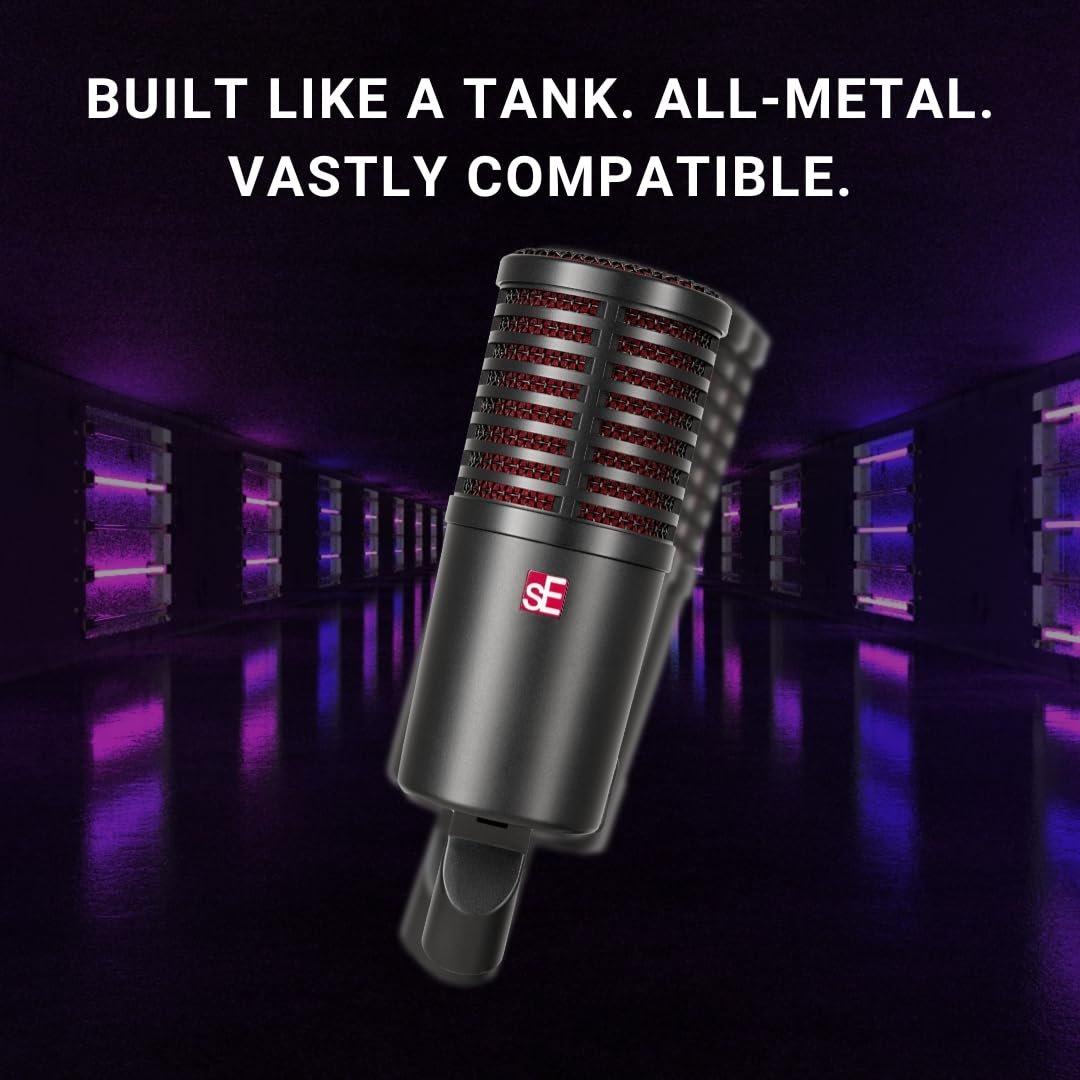 SE ELECTRONICS Dynacaster Dynamic Broadcast Microphone with Built-in Dynamite Pre-amp