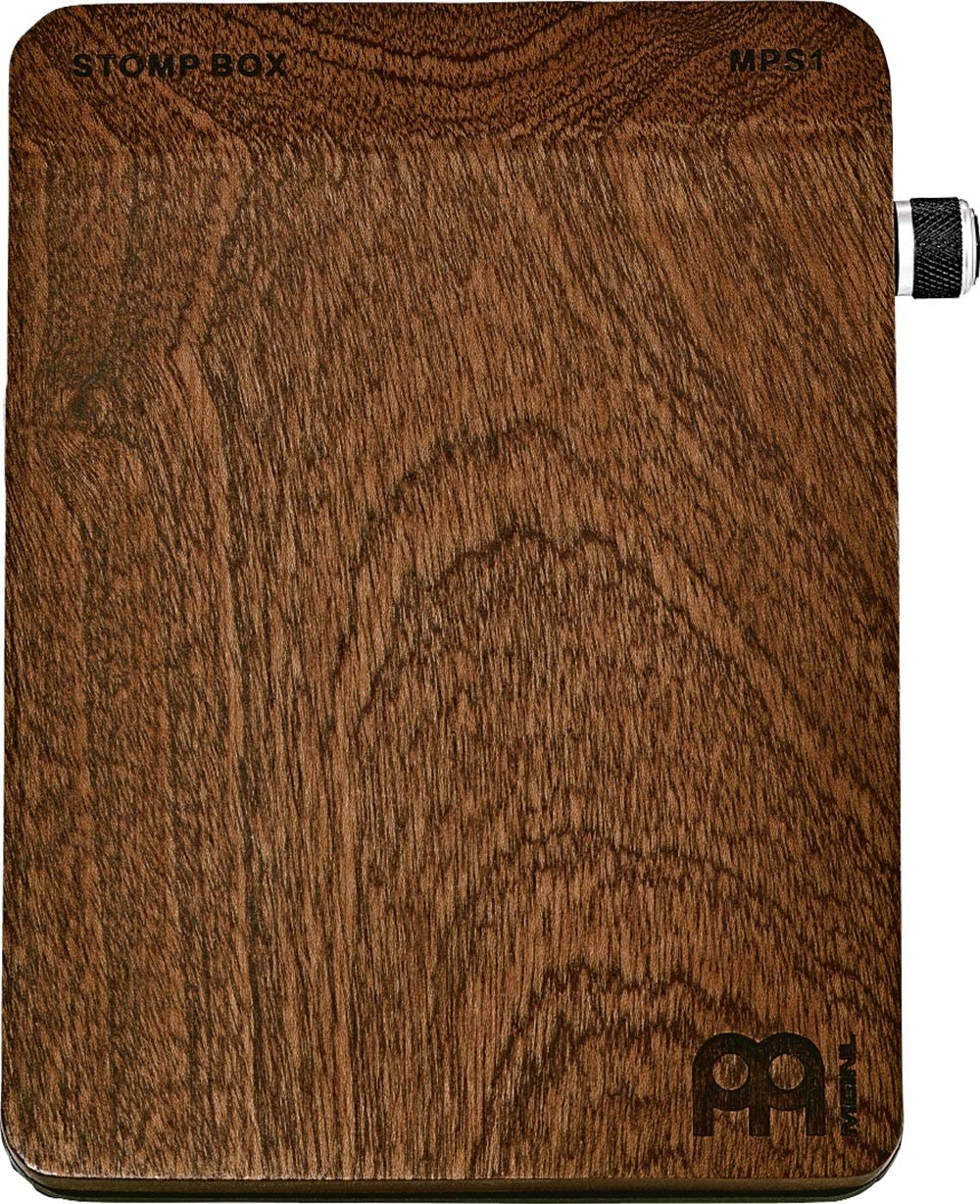 Meinl Percussion Analog Stomp Box for Multi-Instrumentalists with Passive Piezo Pickup — Create Rhythmic Patterns — Features Mahogany Body and Quarter-inch Input/Output Jacks, Brown (MPS1)
