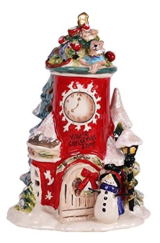 Blue Sky Clayworks 15597 Village Christmas Shop Candle House, 8.7-inch Length