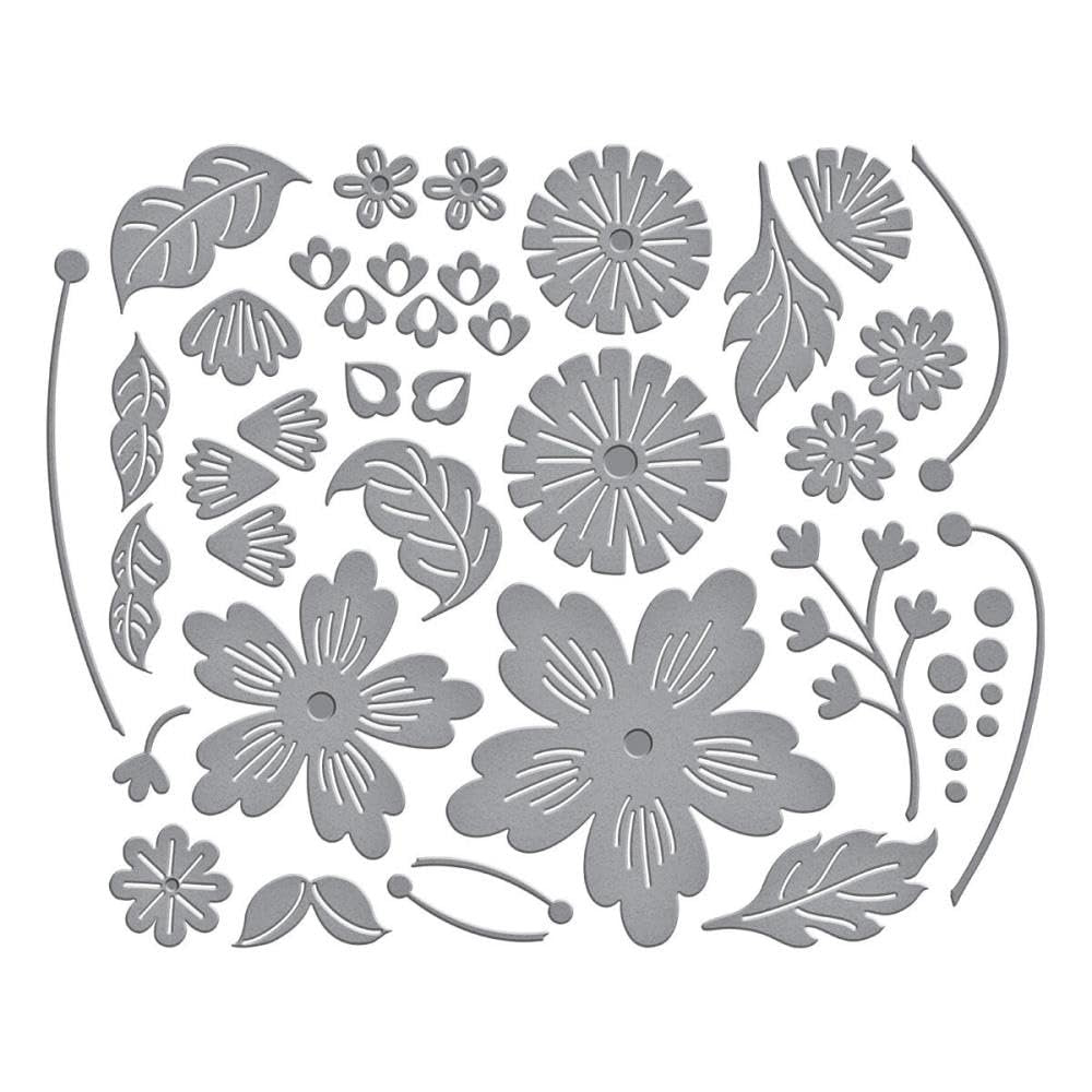 Spellbinders Etched Dies-Floral Spray