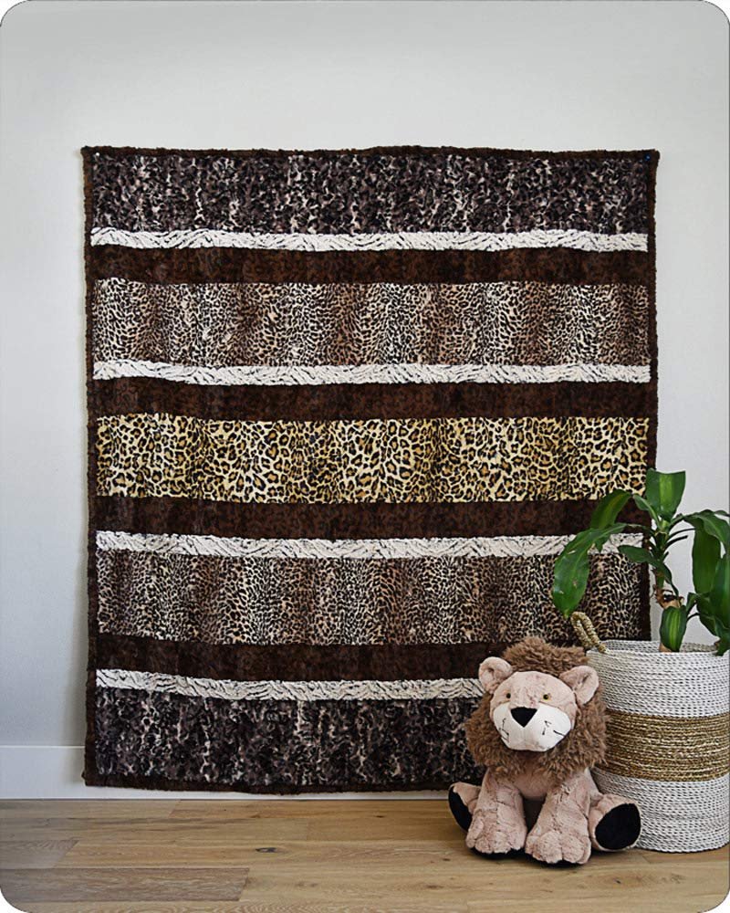 Shannon FABRICS Shannon Minky Cuddle Kit Crazy 8 Hear Me Roar, Java