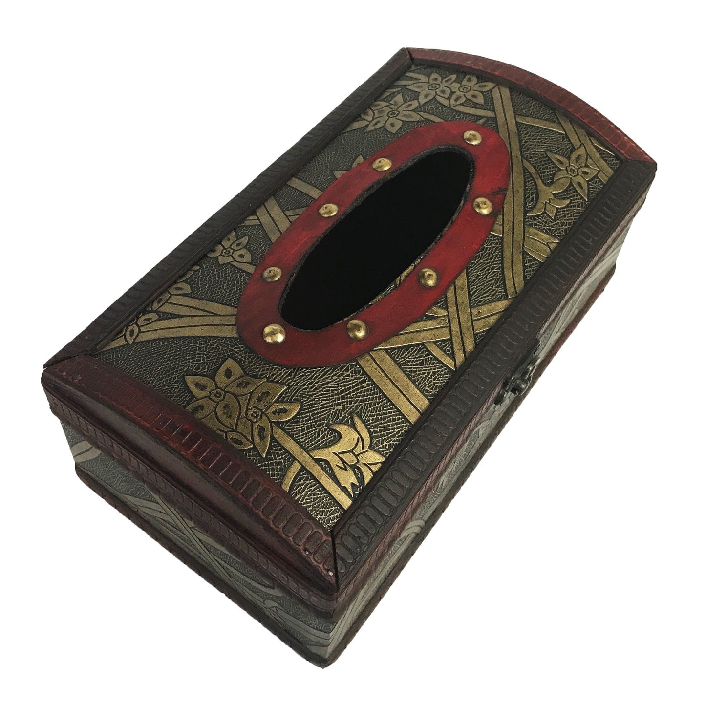 Allgala Medium Antique Wooden Jewelry Treasure Keepsake Box 2-PC Set-HD90206