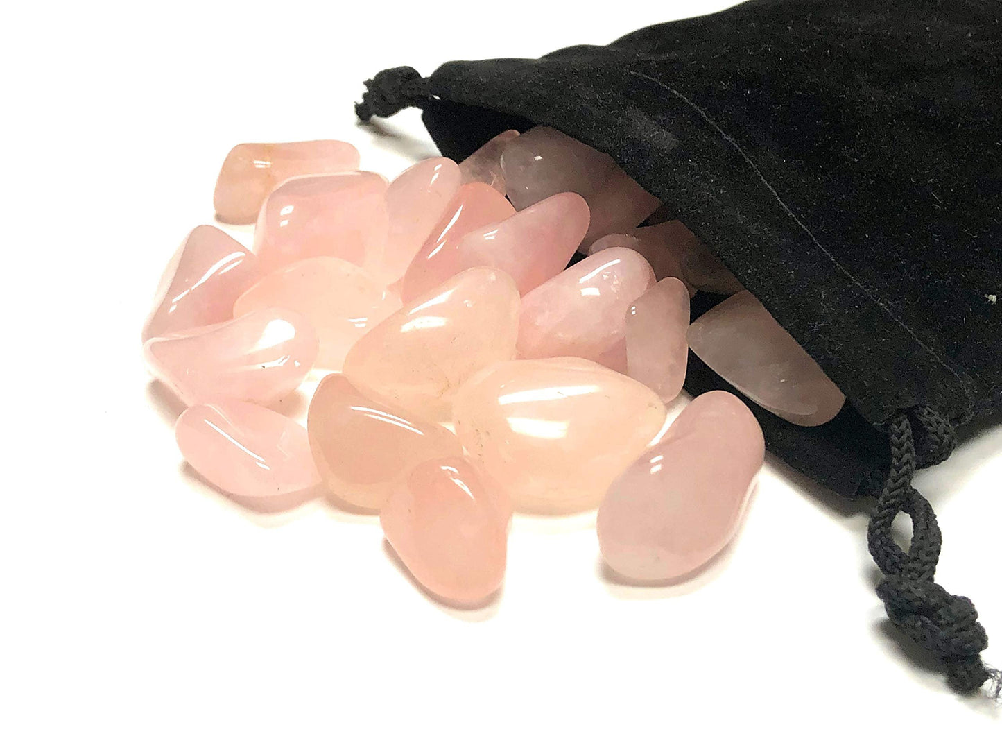 Zentron Crystal Collection Tumbled Rose Quartz Stones Lot Large 1" Pieces (1/2 Pound)