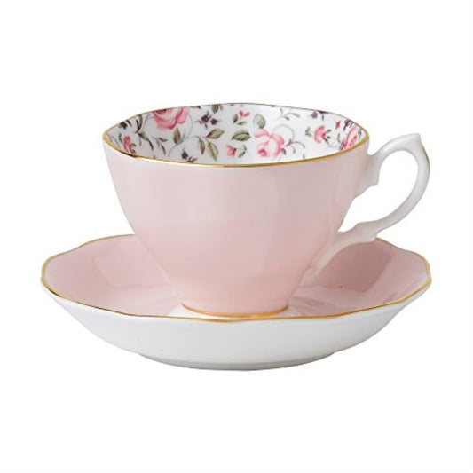 Royal Albert Rose Confetti Teacup & Saucer Set