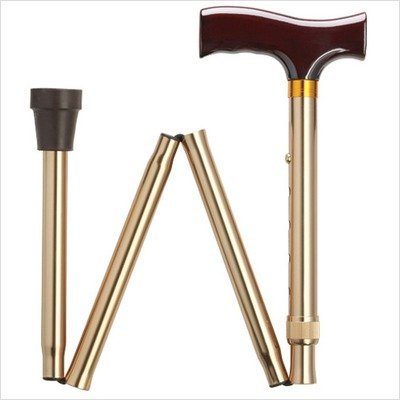 Unisex Folding Adjustable Fritz Cane Black Aluminum  -Affordable Gift! Item #DHAR-9052308