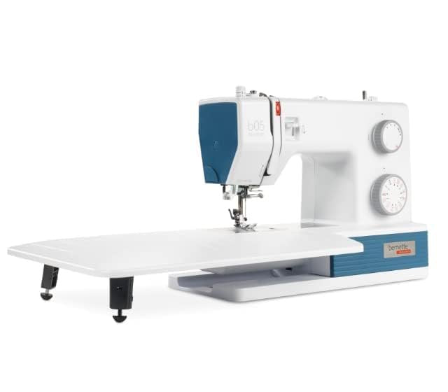Bernette B05 Academy Sewing Machine | 30 Stitches Variety, LED Light, Extension Table, Presser Feet, Spools, Felt Discs, Ripper | Heavy Duty Quilting & Embroidery Kit for Home Use | User Friendly