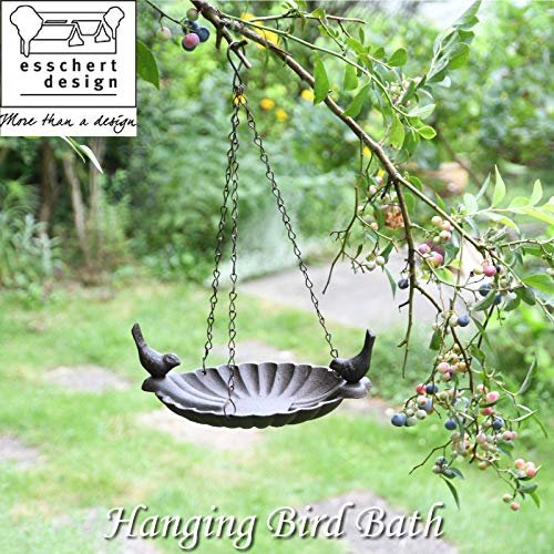 Fallen Fruits Ltd Hanging Bath with (2 Birds), Brown
