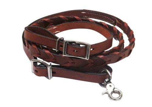 Showman Pony/Youth 6' Medium Oil Leather Laced Contest Reins