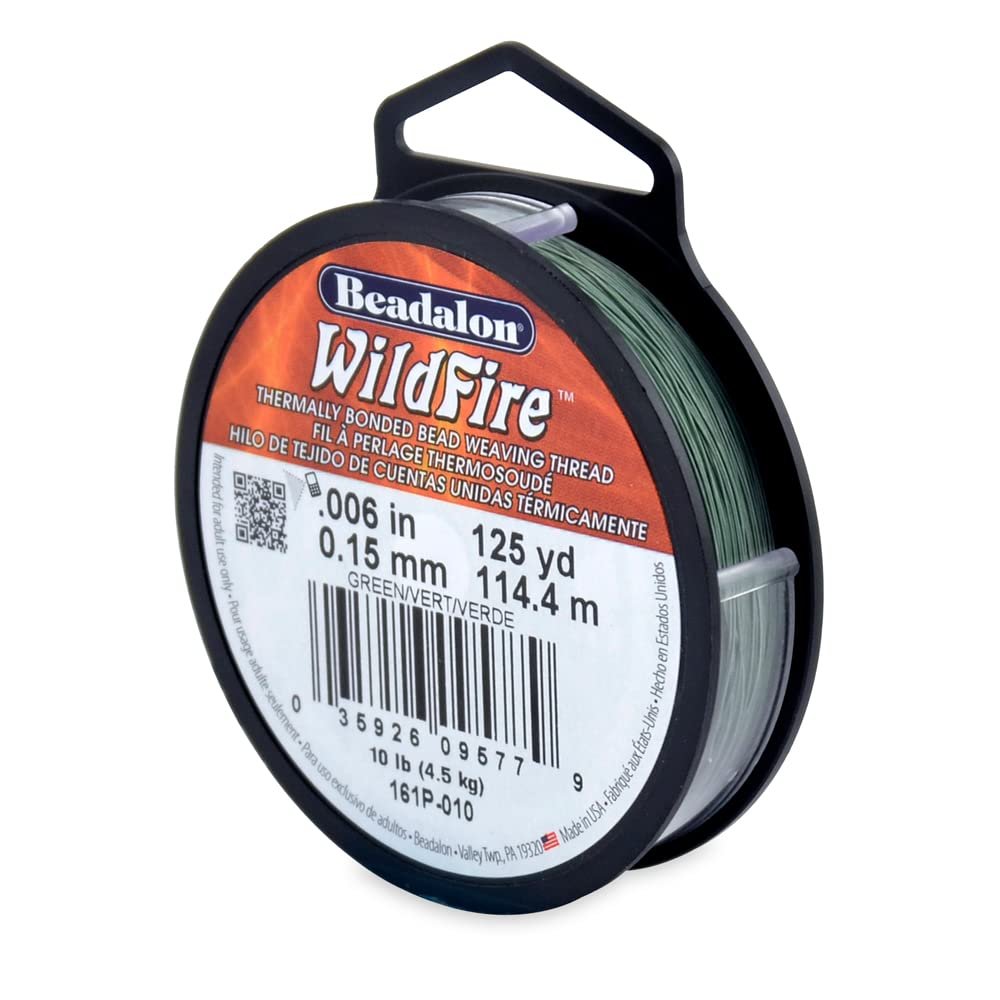 Beadalon Wildfire, 0.006 in, 0.15 mm, Break Strength 10 lb / 4.5 kg, Black, 125 yd / 114 m