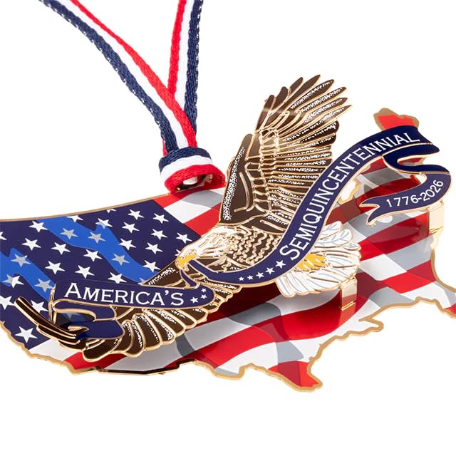 AMERICA250 Eagle of Freedom Over America Ornament
