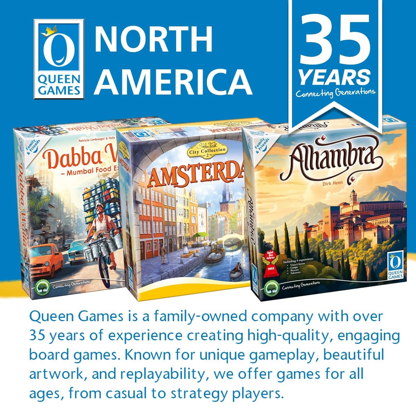 Queen Games Dabba Walla - Mumbai Food Express Strategy Board Game 2-4 Players, Family Board Game