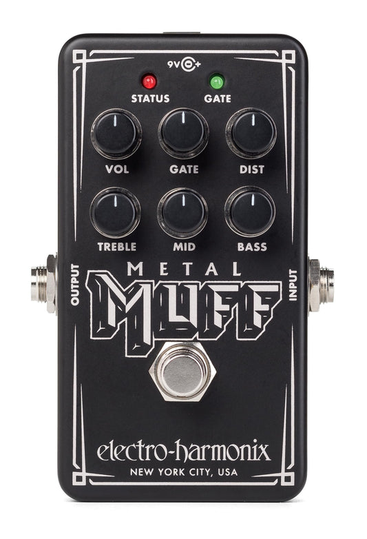Electro-Harmonix Nano Metal Muff, Black, NANO METAL MUFF - Electric Guitar Distortion with Noise Gate Pedal