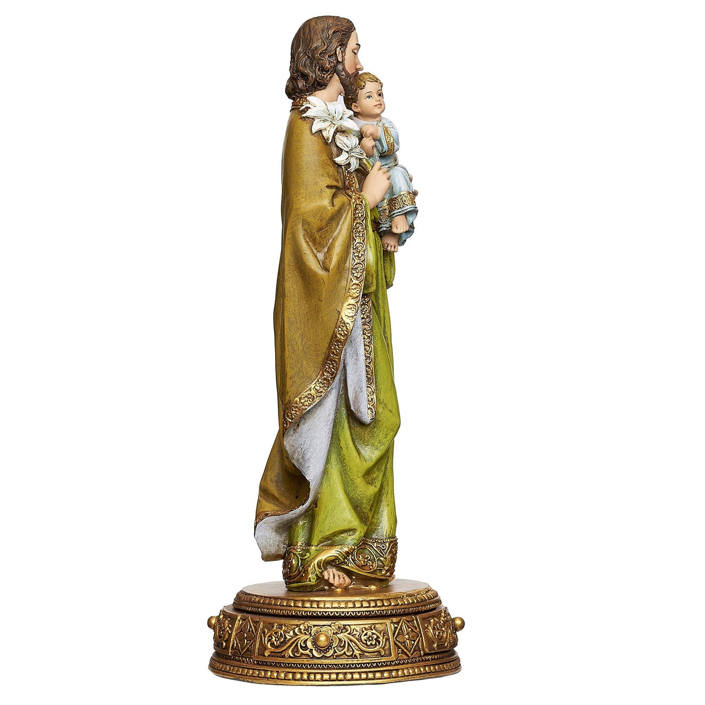Joseph's Studio by Roman, 10.25" H St. Joseph and Child Jesus Figure, Heavenly Protectors, Religious Home Decor, Devout Gifts,