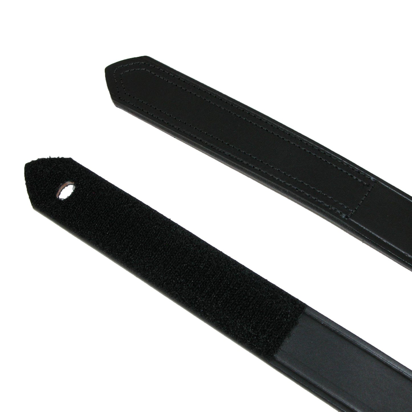 Boston Leather Mens Leather 1 3/8 inch hook and loop fasteners, No Scratch Work Belt | Black 40