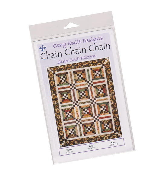 Cozy Quilt Designs 'Strip Club' Pattern - Chain Chain Chain (Includes Instructions for Three Project Sizes)
