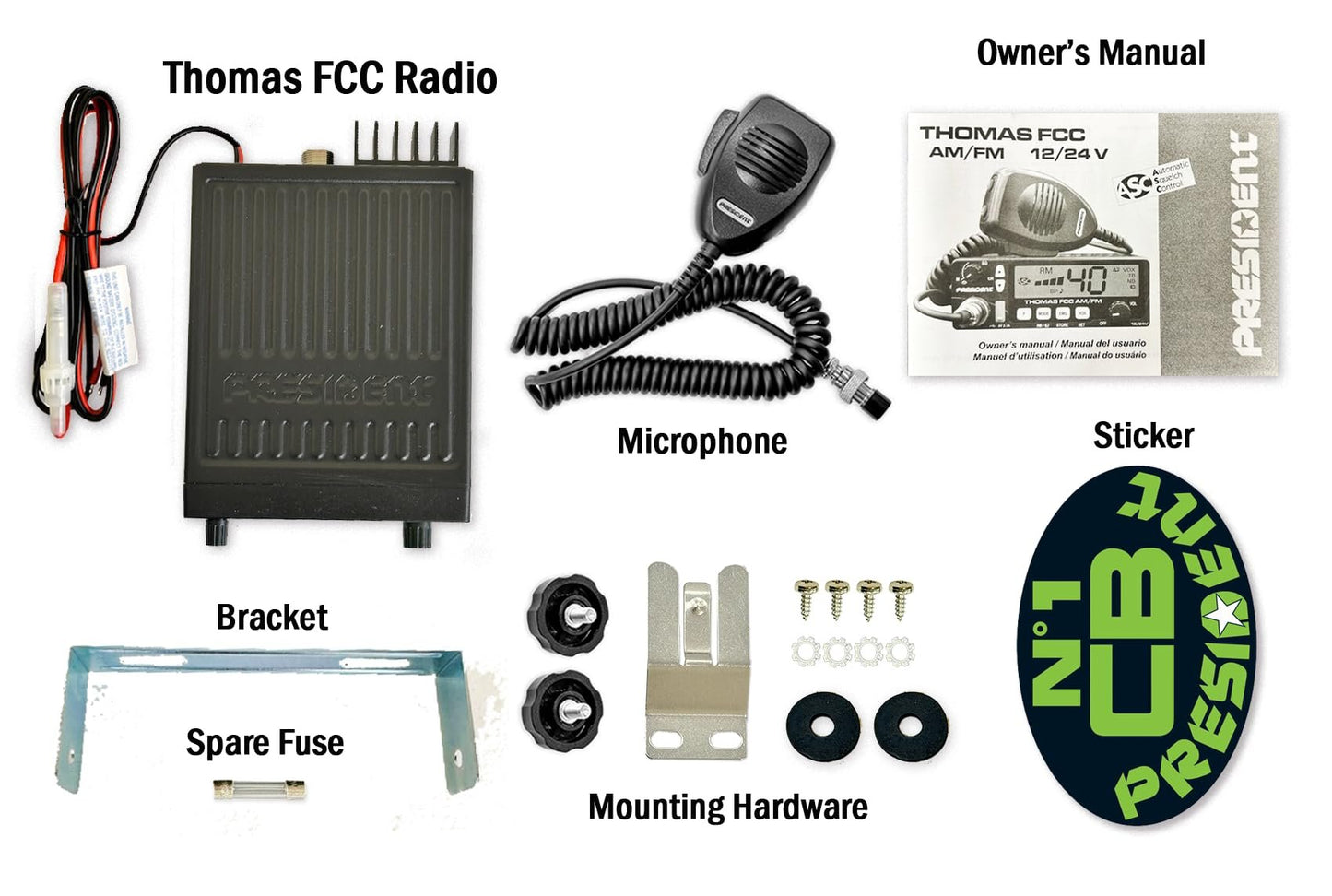 President Electronics Thomas FCC AM/FM CB Radio