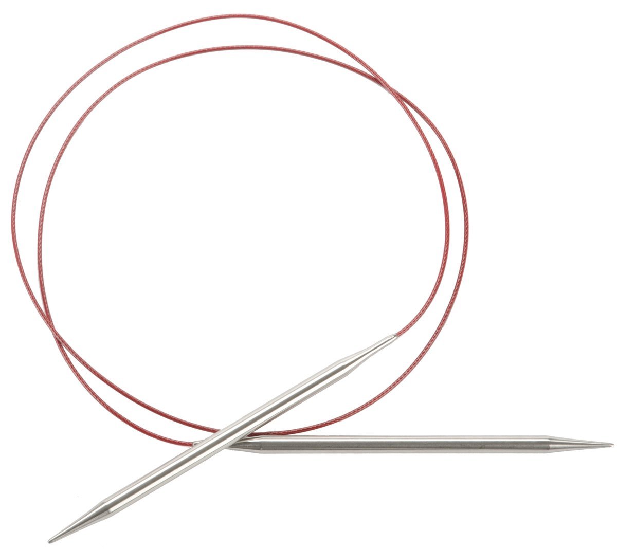 ChiaoGoo 40-Inch Red Lace Stainless Steel Circular Knitting Needles, 4/3.5mm